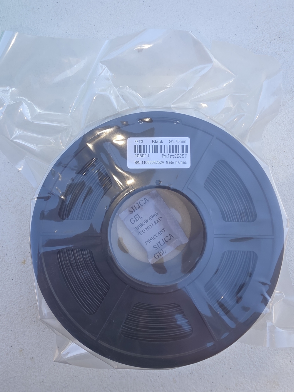 SUNLU PETG 3D Printer Filament 1.75mm White 1kg – New & Vacuum Sealed